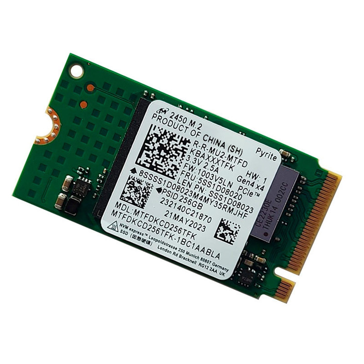 اس اس دی استوک میکرون Micron MTFDKCD256TFK NVMe M.2 ظرفیت 256 گیگابایت