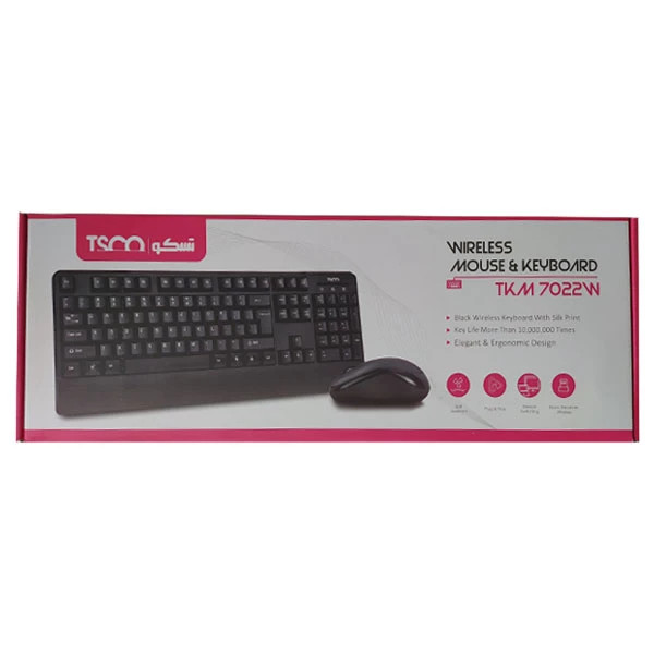 کیبورد و موس بی سیم TSCO TKM 7022W