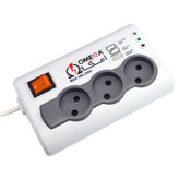 محافظ برق صوتی تصویری 3 خانه امگا P3000 با کابل 3 متری