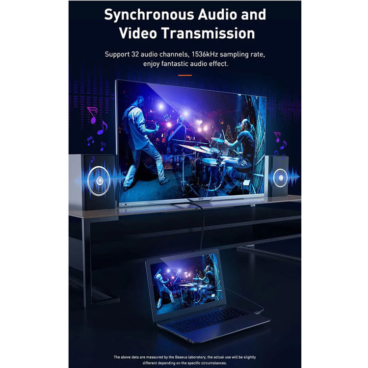 کابل HDMI باسئوس مدل CADKLF-E01 V2.0 4K طول 1 متر