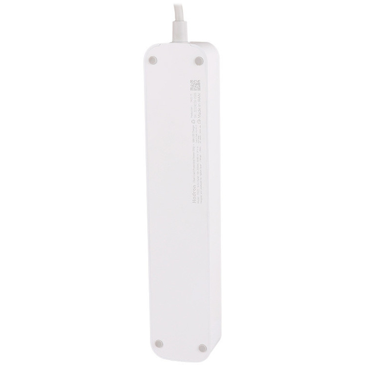 چند راهی 3 خانه برق ارت دار هادرون P323 با کابل 1.8 متری + شارژر USB