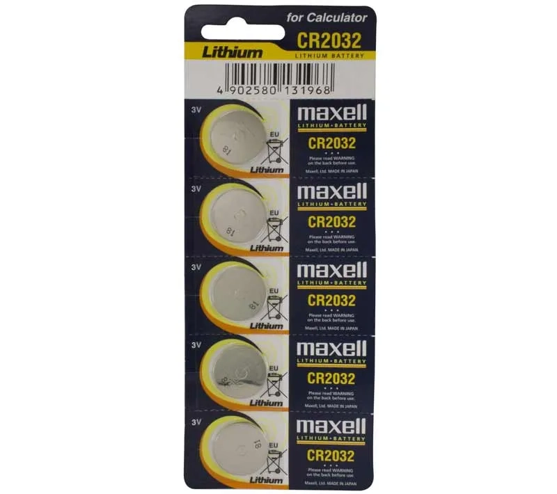باتری سکه ای مکسل مدل CR2032 بسته 5 عددی