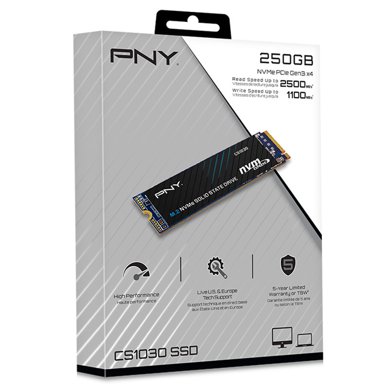 اس اس دی اینترنال پی ان وای مدل PNY CS1030 M.2 2280 ظرفیت 250 گیگابات