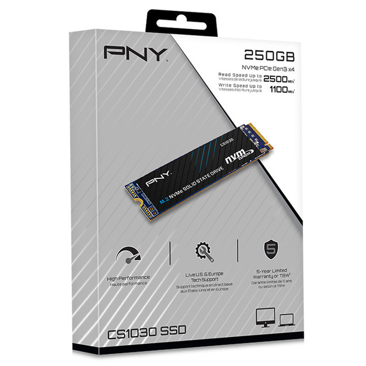 اس اس دی اینترنال پی ان وای مدل PNY CS1030 M.2 2280 ظرفیت 250 گیگابات