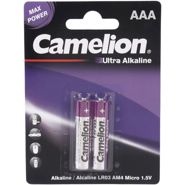 باتری نیم قلمی کملیون مدل Ultra Alkaline بسته 2 عددی
