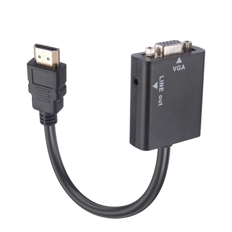 تبدیل HDMI به VGA کی نت K-AHV00PS4 + کابل صدا و کابل پاور