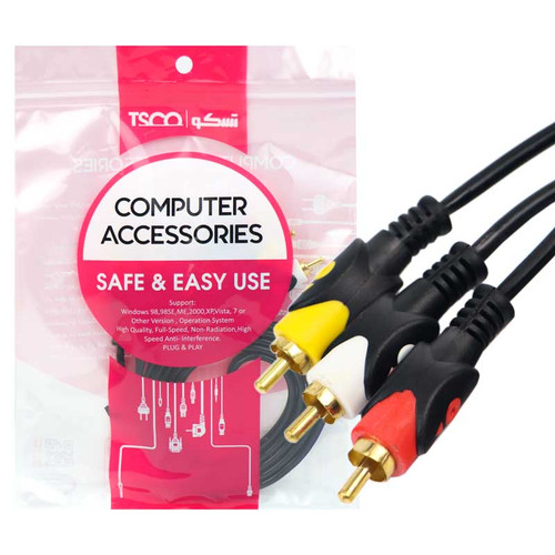 کابل 3 به 3 TSCO TC13 AV RCA طول 1.5 متر